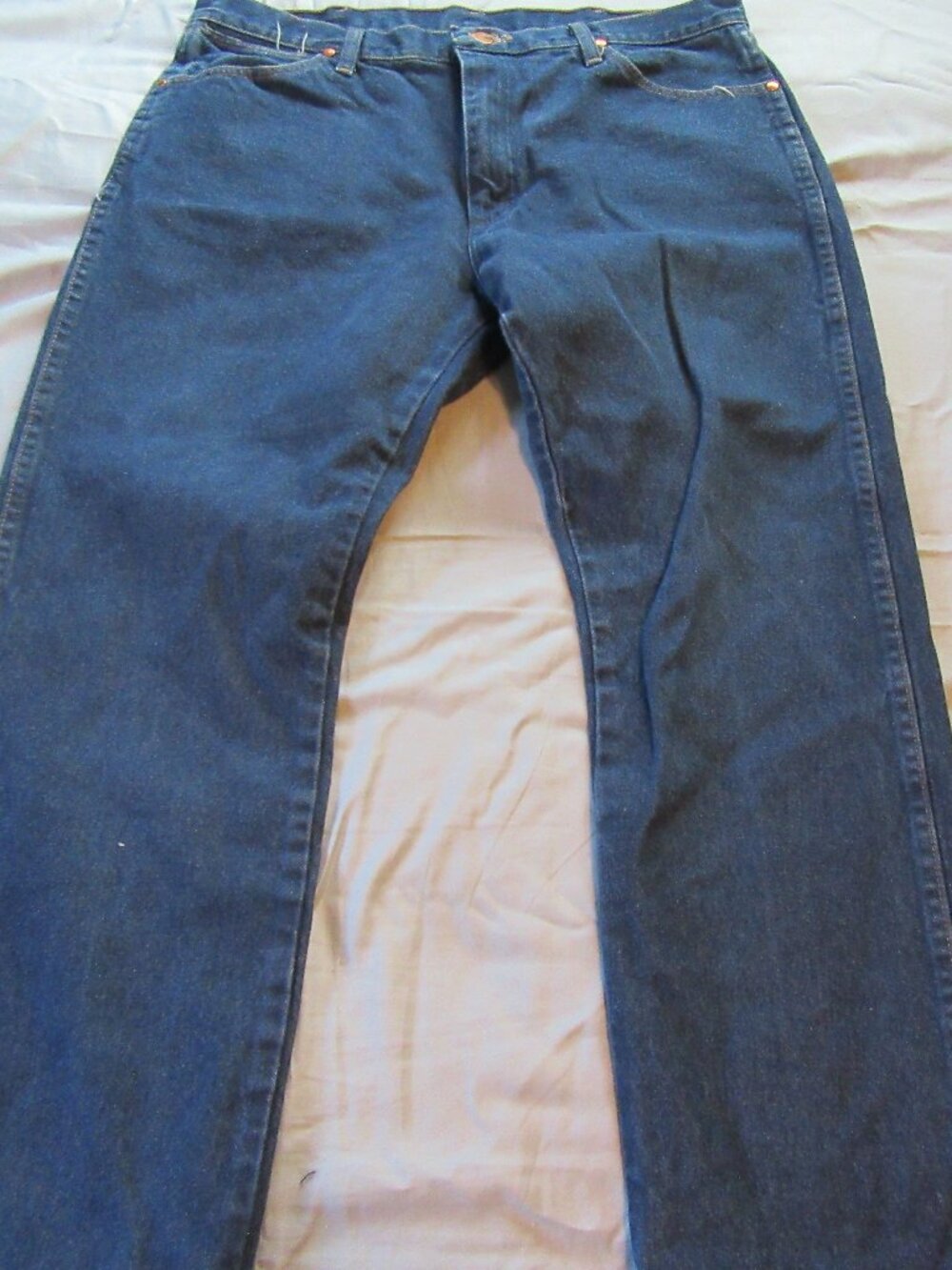 Mens Wrangler 13MWZPW Cowboy Cut Original Fit Prewashed Jeans Sz 37x30